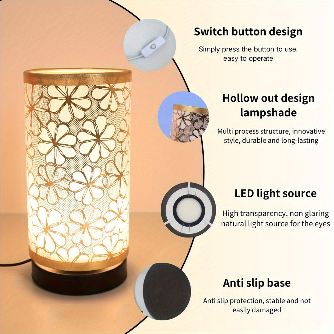 Floral USB Table Lamp | Warm Ambient Decorative Light