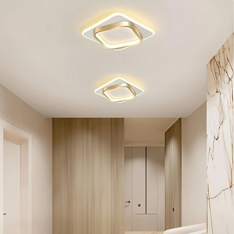 Modern Square LED Ceiling Light | Minimalist Geometric Flush Mount Fixture