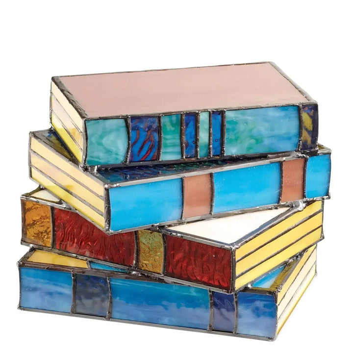 Stained Glass Book Lamp | Handcrafted Art Lighting