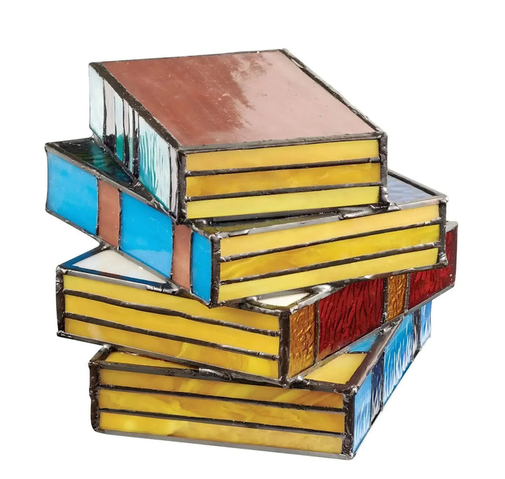 Stained Glass Book Lamp | Handcrafted Art Lighting