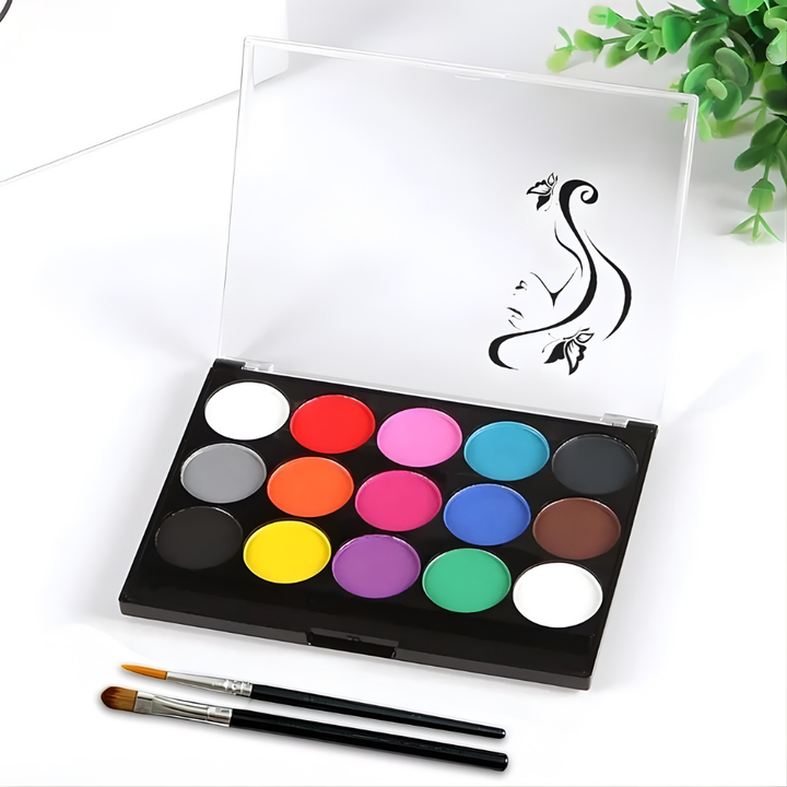 Soccer Ball Face Paint Kit 15 colour Palette Creative Designs