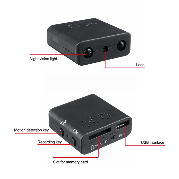 Security Camera Mini HD Night Vision Motion Detection Recorder