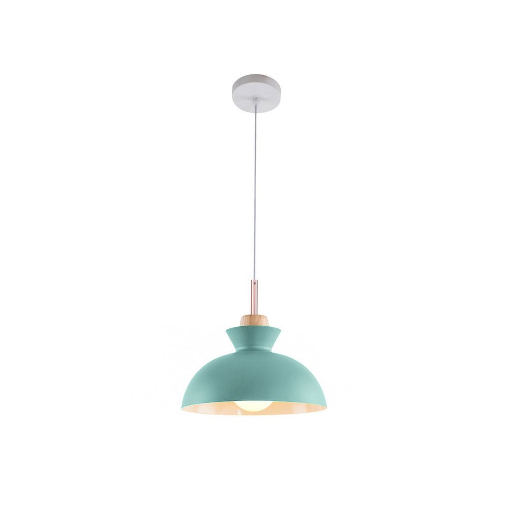 Modern Single Pendant Dome Light | Scandinavian Metal Hanging Lamp