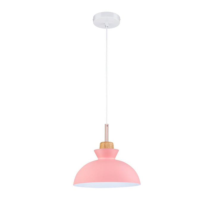 Modern Single Pendant Dome Light | Scandinavian Metal Hanging Lamp